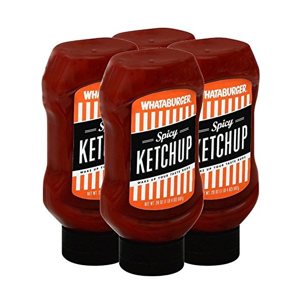 (4-PACK) Whataburger Spicy Ketchup - 20oz Bottle