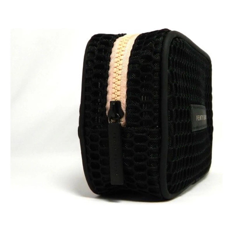 Cosmetiquera Fenty Beauty Let's Mesh Travel Bag Malla Negra Calada