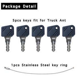 5pcs Ignition Key Set Replacement Ignition Key Kit for Excavator Start Switch Fits Linde Forklift 801