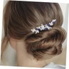 Healeved Blue Rhinestone Bridal Hair Comb Elegant Crystal Wedding Hairpin