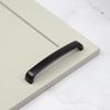 Matt Black Kitchen Cupboard D Bar Handle 160mm Fixing Curved