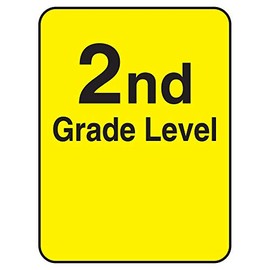 The Library Store Reading Level Classification Labels with Permanent Adhesive 2nd Grade Level 250 per Roll