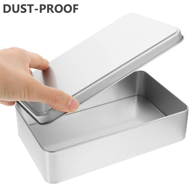 Zerodeko Candy Containers 3 Pack Tin Canister Rectangle Tinplate Boxes