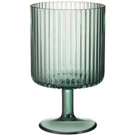 MESA DK229147777 Short Stem, Glass Goblet, Capacity Approx. 15.6 fl oz (444 ml), Height 5.9 inches (15 cm), Weight 4.7 oz (132 g), Safe for Kids, Cafe Tableware, Lightweight, Dishwasher Safe, Birthday Gift, Women's, Resin Tableware, Sage, Green