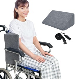 KAAMOS Lateral Support for Wheelchair Pads Cushions for Seniors Wheelchair Pillow Back Support Foam Wedge Cushion Wheelchair Side Guards Panels Stabilizer Attachment Wheel Chair Side Pads (1Pcs)
