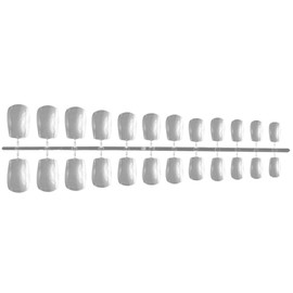 SUIOPPYUW 24 Pieces Square-Shaped Solid Press on Nails Medium Length Artificial DIY Exquisite Elegant Nail for Manicure Salons, 12