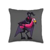Mothman Pool Party Pink Float Flamingo Funny Cryptid Monster Throw