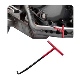 Sylvil Motorcycle Exhaust Spring Hook, T Shaped Handle Spring Puller Installation Tool with Rubber Coating, Universal Pipe Spring Puller Removal Tool for Motorcycle Dirt Bike (Red)