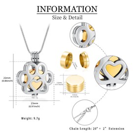 AIWENXI Pet Ashes Necklace Cremation Jewellery for Cat Dog Ashes Pendant Inside Mini Case Paw Print Urn Necklace for Women Men Keepsake Memorial Jewelry for Ashea Locket