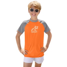 BesserBay Sun Protective Rash Guard Quick-Dry Swimming Sun Shirt for Boys Surfing Suit 13-14 Years