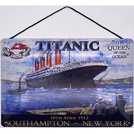 Blechschild Blechemma Titanic White Star Line Sea with Cord 30 x 20 cm