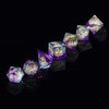 ORUZA 7 PCS Liquid Core DND Polyhedral Dice, Resin Sharp