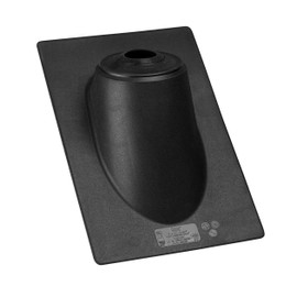 Oatey 11931 High-Rise Thermoplastic All-Flash No-Calk Roof Flashing, 13" x 20" base, Black, 3" - 4" pipe diameter