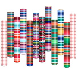 Tintnut Cinco De Mayo Permanent Vinyl - 10 Sheets 12"x10", Mexico Permanent Adhesive Vinyl Sheets, Pattern Self Sticker Water proofing Vinyl Compatible with Cricut Or Silhouette