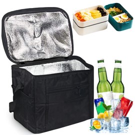 Sunshine Smile Cool Bag, Collapsible Picnic Cooler Bag, Thermal Bag, Small Insulated Lunch Cooler Bag, Ice Bag, Lunch Bag, Cool Box for Picnic