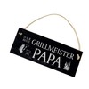 Sign "Der Beste Grillmeister Papa" Slate 22 x 8 cm
