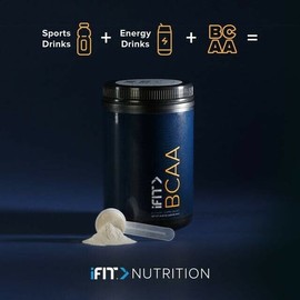 iFit BCAA Muscle Recovery Hydration Powder Caf/Non Lemon Lime Caf Blue Rasp (6qty)