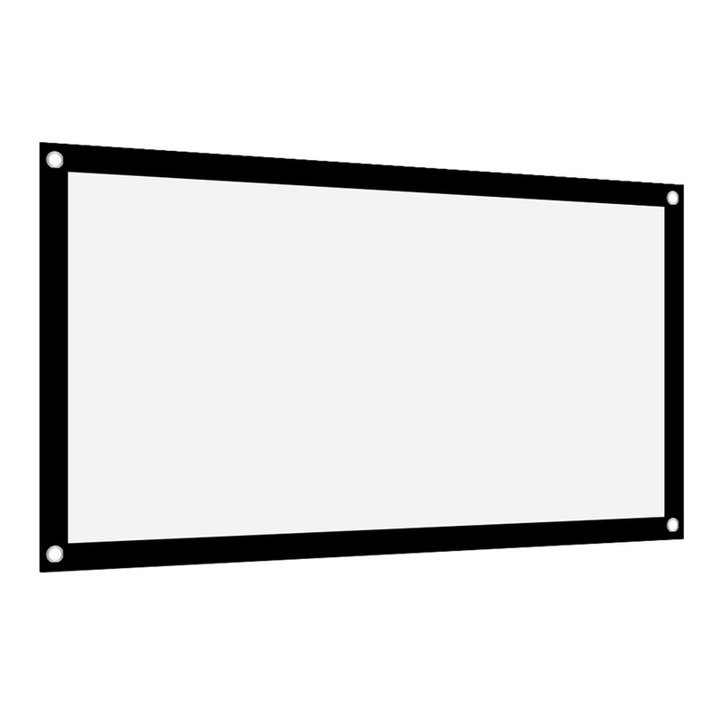 White Projection Screens, Wrinkle-Free White Projector Screen, 16:9 Thickened, Portable,