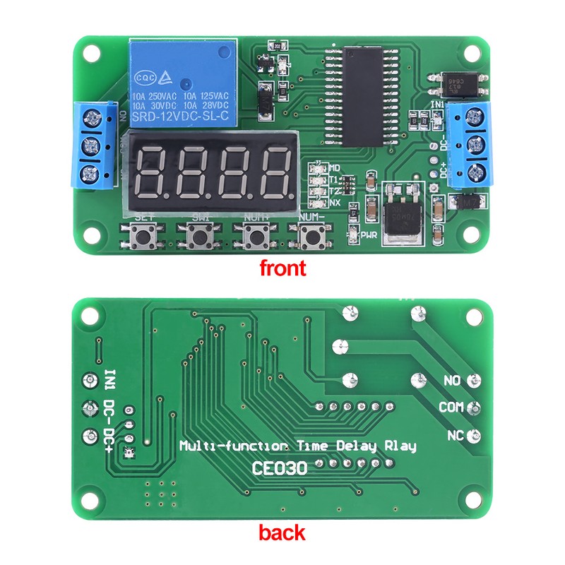 Multifunction 1 Channel DC 12V Delay Relay Controller LED Timer
