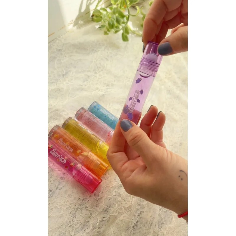 Caja De 24 Lip Oil Gloss Para Labios Transparente Frutas