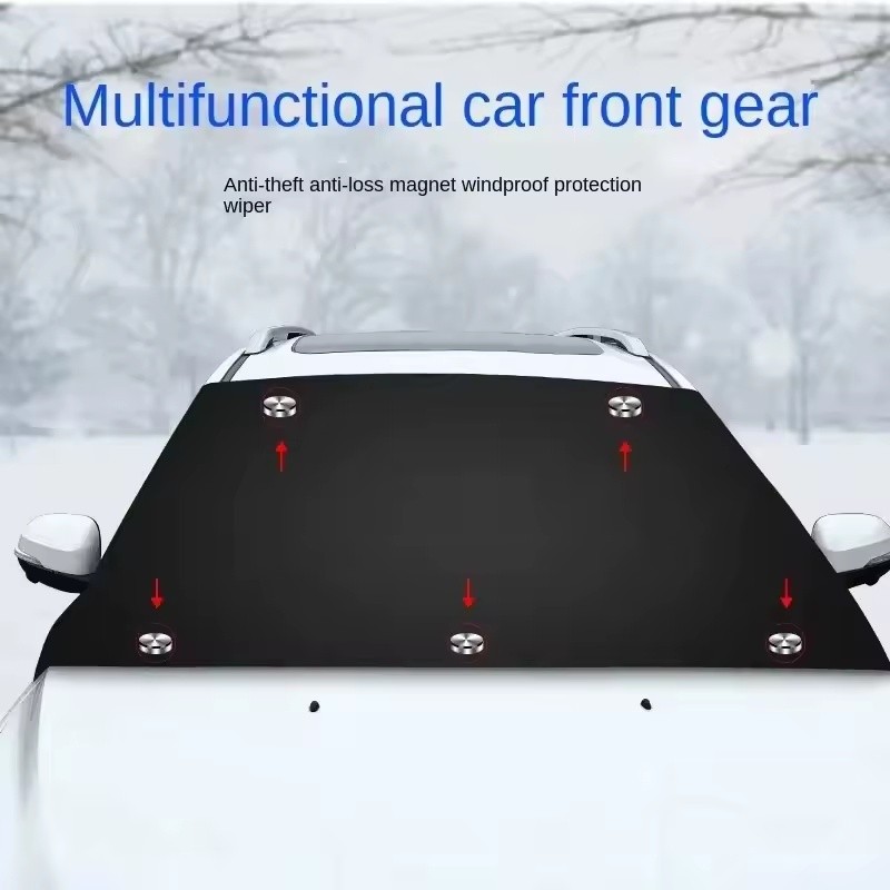 Magnetic Windshield Snow Cover for Winter Weather – 5-Magnet Frost