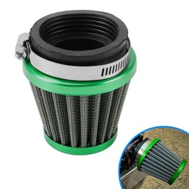 CMIYETO 50mm Air Filter for PWK21 24 26 28 30 32 34 Carburetor 70cc 100cc 110cc 125cc 150cc 200cc Engine for Honda Yamaha Suzuki Kawasaki ATV Go kart Moped Scooter Motorcycle Pit Dirt Bike Parts Green