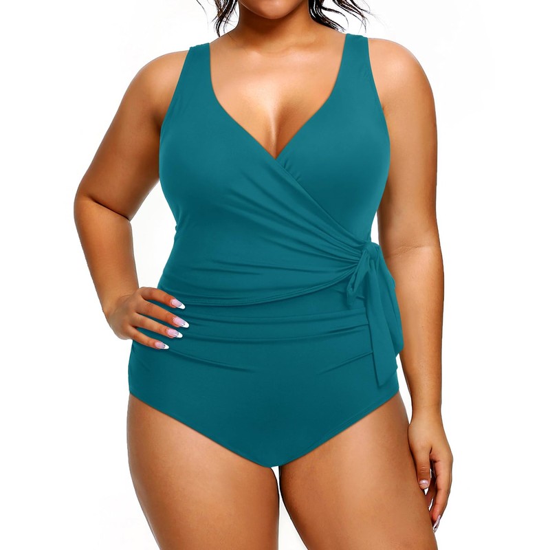 Yonique Traje de baño de una pieza de talla grande