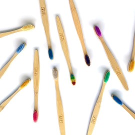 Cepillo De Dientes Bambu Biodegradable Ecologico Adulto 50pz Color Surtido