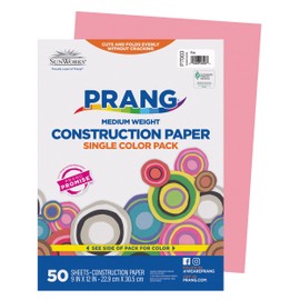 Prang (Formerly SunWorks) Construction Paper, Pink, 9" x 12", 50 Sheets