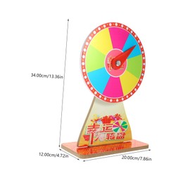 Kisangel 1 Set DIY Roulette Wheel Game Diameter Turntable with Base Pointer for Parties Celebrations Raffles and Carnival Fun Lightweight Material
