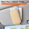 Car Sun Visor Glasses Holder for Driving – Magnetic Leather
