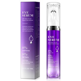 Under Eye serum for Dark Circles and Puffiness -with 8% Caffeine 8% Retinol Hyaluronic Acid Niacinamide peptides for Puffy Eye Bags Fine Lines Dark Circles Wrinkles