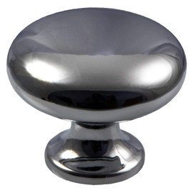 Gedotec DUKE Designer Furniture Knob Polished Chrome for Drawers Elegant Round Door Knob Kitchen with Diameter 31 mm 1 Piece Antique Classic with Screws