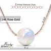 Opal Necklace For Woman – 5mm Fire White Opal Pendant