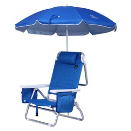 Nice C Backpack Beach Chair, Sand Chair, Beach Chairs for Adults, Chair Beach with Cooler and Umbrella, Cup Holder Outdoor, Camping, BBQ, Travel, Picnic (One Blue)