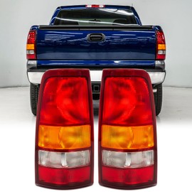Reinko Tail Lights Assembly Compatible with 1999-2002 Chevy Silverado 1500 2500 3500 1500 HD 2500HD, For 1999-2006 GMC Sierra Taillights Rear Lamp Brake Lamps