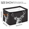Storage Basket Cube Art Antler Deer Large Collapsible Toys Storage