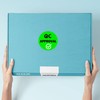 1 inch QC Approval Labels Green Inventory Quality Control Stickers