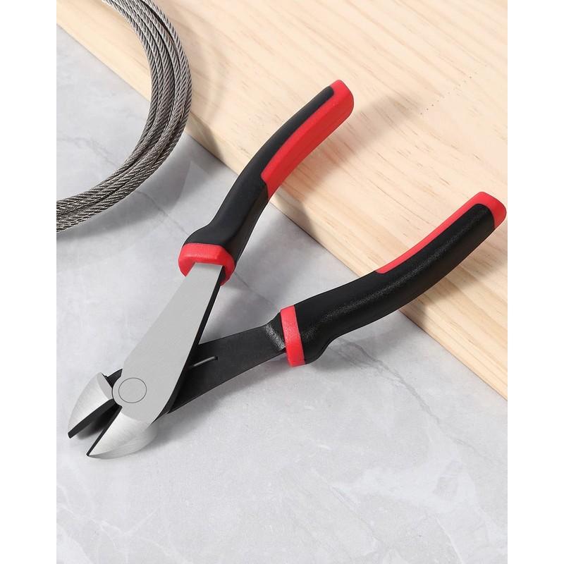 IGAN 7-inch Wire Cutters, Spring-loaded Side Cutters Dikes, Ultra Tough