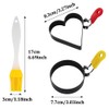 2PCS Egg Ring, Round and Heart-Shaped, Stainless Steel Fried Egg