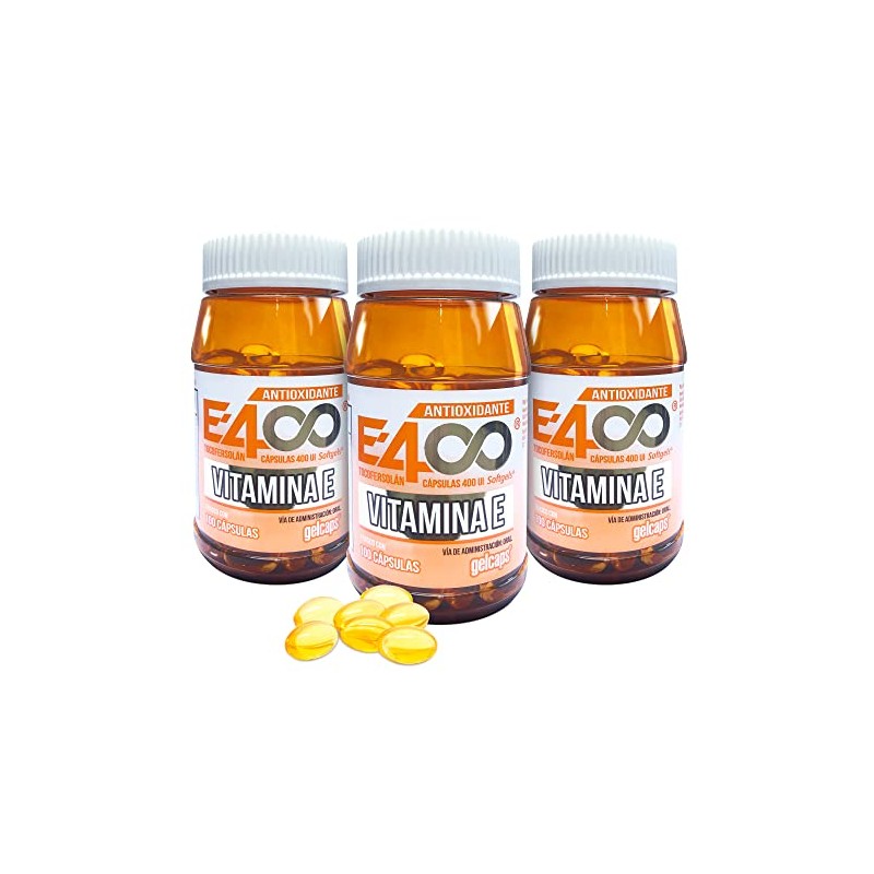 GELCAPS Vitamina E 400mg Con 300 Cápsulas Antioxidante