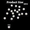 EMTPJAL 6mm Pearl Buttons, 50 Pack White Resin Sewing Buttons