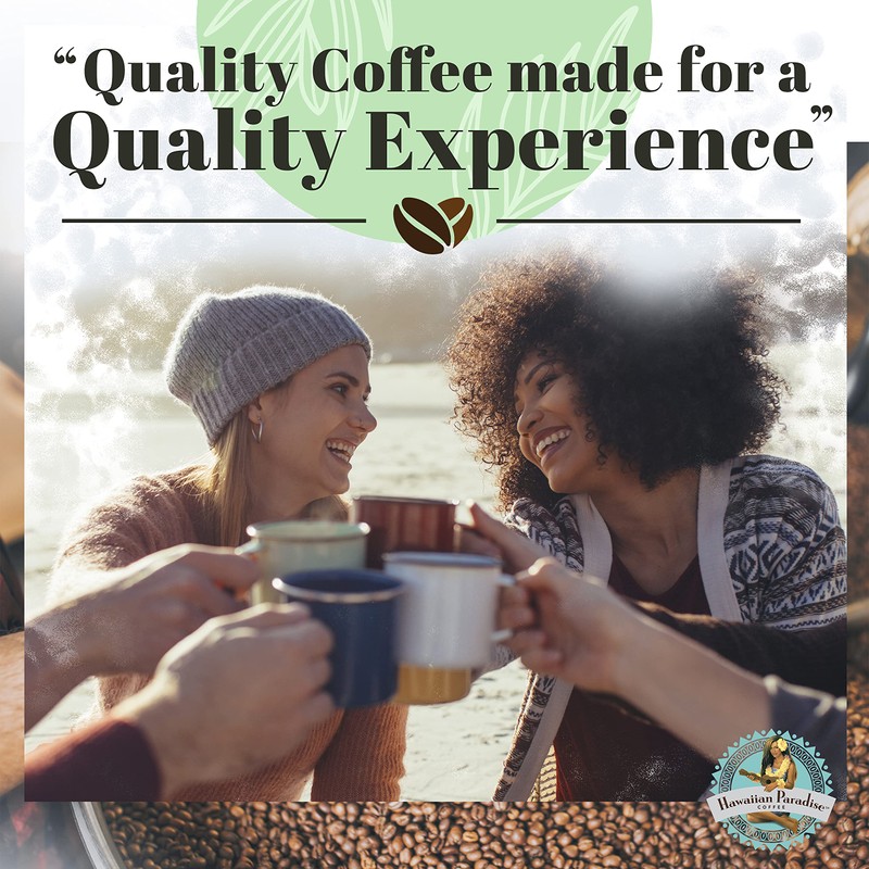 Hawaiian Paradise Coffee Volcano Dark Roast Whole Bean Coffee 24oz.