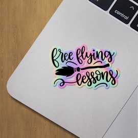 Holographic Decal Stickers of Free Flying Lessons Premium Waterproof Vinyl Decal Stickers for Laptop Phone Accessory Helmet Car Window Mug Tuber Cup Door Wall Decoration ANDVER3c3291aHO