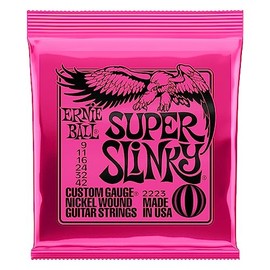 Ernie Ball Super Slinky Nickel Wound E-Gitarrensaiten, Stärke 9-42