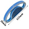 FEIHU 20 Stück Zirkonkorund Schleifbänder 30x533 mm.Schleifband für Bandschleifer,Powerfeile,Schleifpapier（Körnung 60