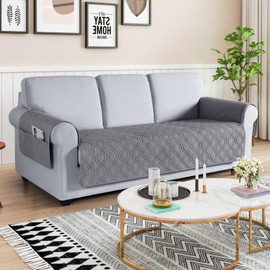 VANSOFY Couch Cover, Waterproof Sofa Covers Washable Slipcover Furniture Protector Couch Seat Covers Non-Slip Couch Cover for Dogs, Pets(Sofa, Light Gray)