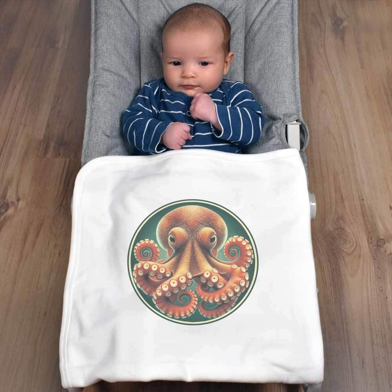 'Angry Octopus' Cotton Baby Blanket/Shawl (BY00039772)