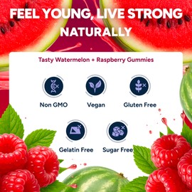 Sugar-Free Resveratrol Gummies - Potent Anti-Aging Antioxidant - Resveratrol Supplement to Support Digestive & Immune Health - Natural Herb for Cell Growth & Repair - Easy Chewable NMN Alternative