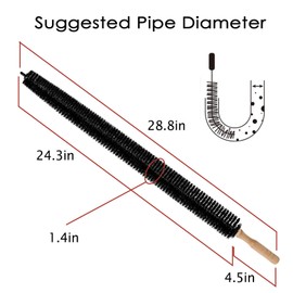 Dryer Vent Cleaner Kit, 2 Pack Dryer Lint Brush, 30 Inch Long Flexible Lint Remover, Refrigerator Coil Cleaning Brush, Home Essentials (Long-Style + Short-Style)